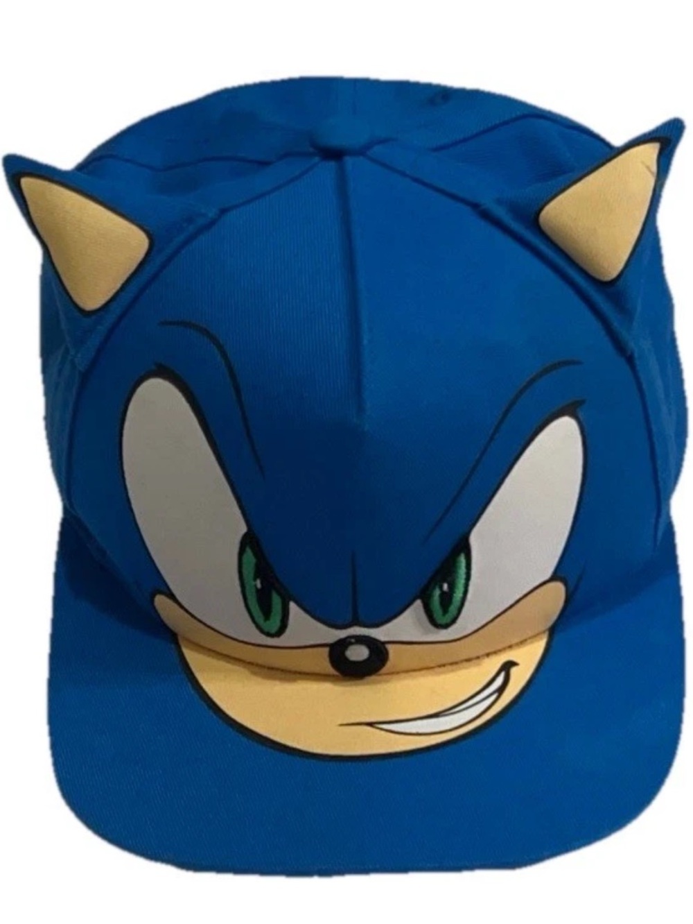 Sonic the Hedgehog Sega Novelty Youth Blue SnapBack Hat With Ears RARE